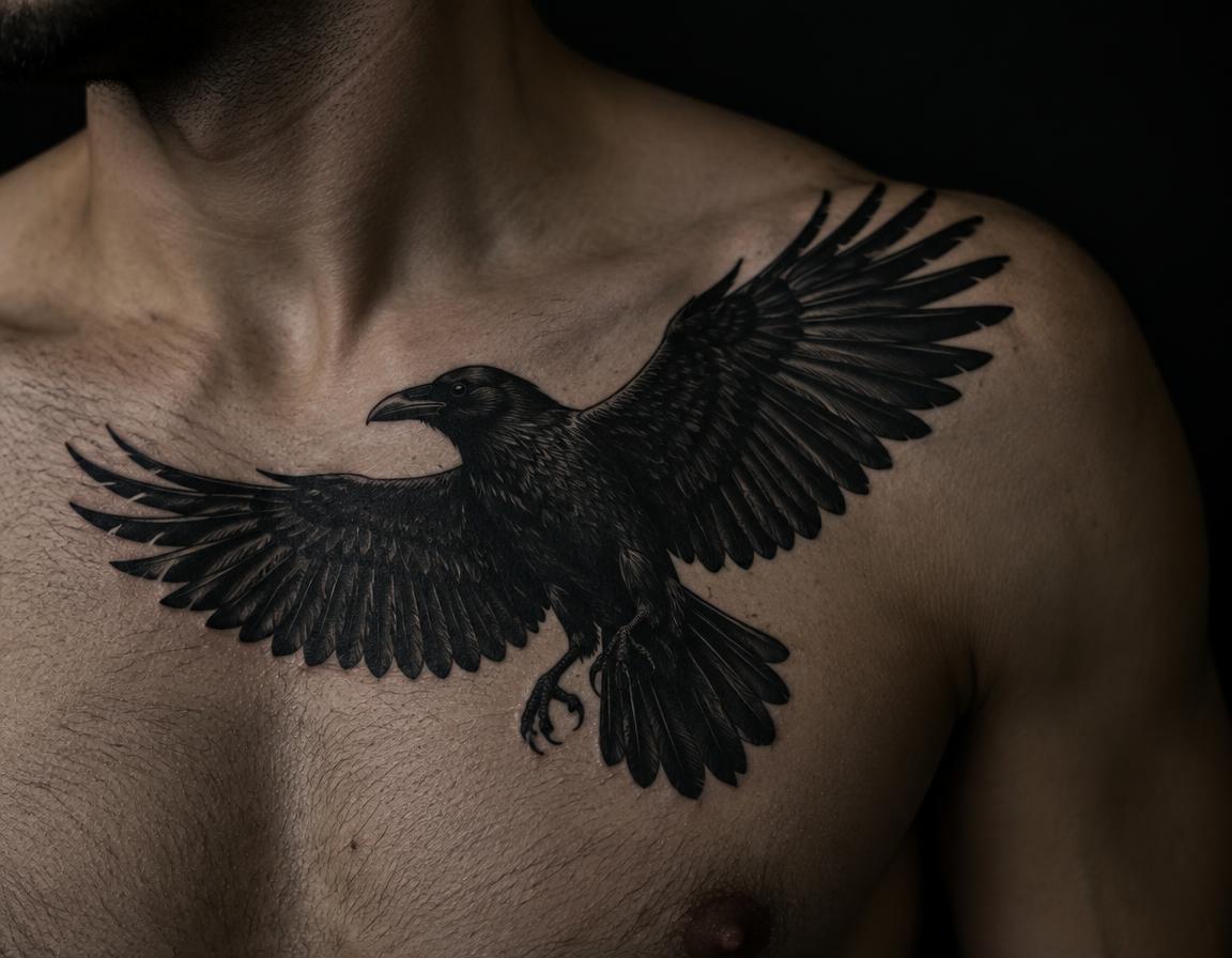 Raven – Blackwork Tattoo (Demo)