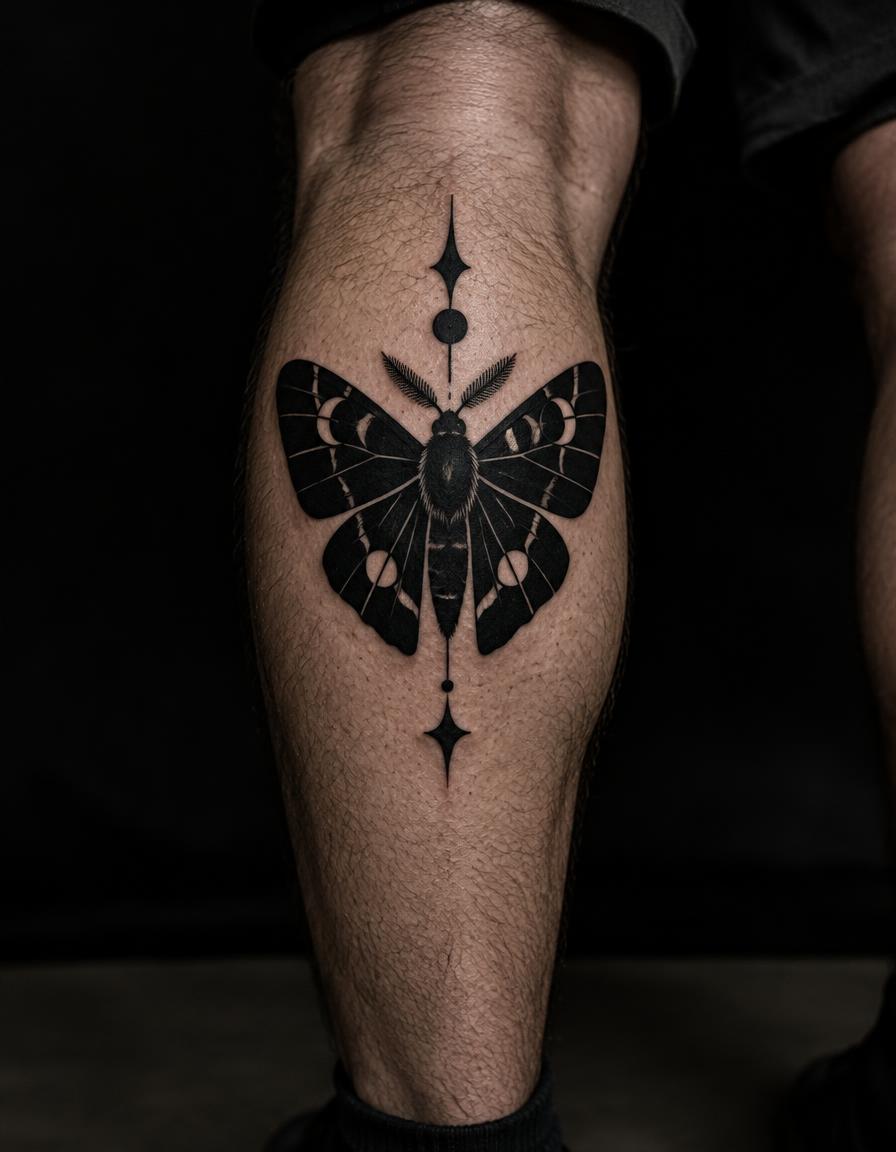 Night Moth – Blackwork Tattoo (Demo)