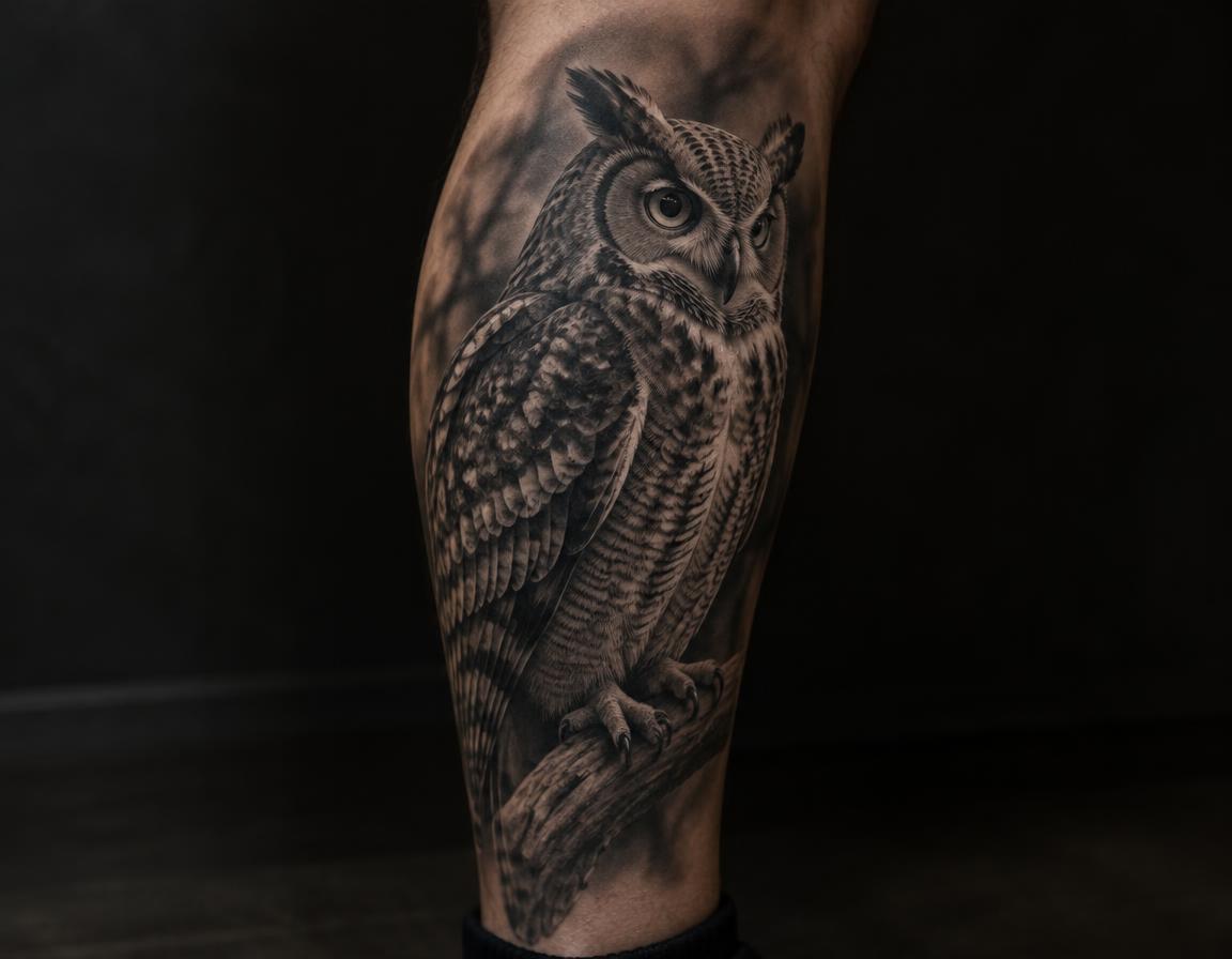 Owl – Realism Tattoo (Demo)